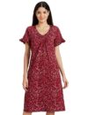 Amazon Brand – Eden & Ivy Women’s Nightdress Regular Nightgown (EI-AW20DR01-SC-10_Wine_L)