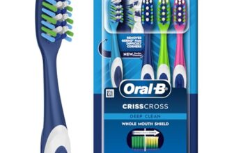 Oral-B Crisscross Deep Clean Soft Bristle Manual Toothbrush For Adults, Multicolour Toothbrush Set, Oral B Dentist Recommended Brand (Pack of 4)