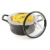 SignoraWare Master Lock BPA Free Plastic Casserole | Inner Stainless Steel With Borosilicate Glass Lid | Perfect for Home, Kitchen & Gifting | Ideal for Storing & Serving Hot Meals (2 Ltr | Black)