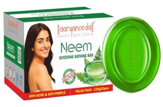 Aryanveda Neem Bathing Soap Bar 125g (Pack of 3) | For Glowing, Soft & Nourished Skin | Unisex Body Soap – For Men & Women