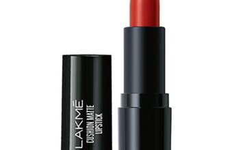 Lakmé Cushion Matte Lipstick, Red Rose, 4.5 g