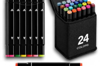 Corslet Combo of 24 & 12 Alcohol Markers & Color Pens Set | Colour Marker Pen Art Markers Dual Tip Brush & Chisel Alcohol Based Markers for Drawing Sketching Adult Colouring & Illustrations