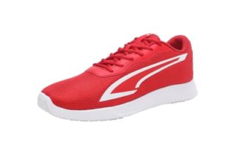 PUMA | Tychonic Men’s Sneakers | White-for All Time Red | 7UK