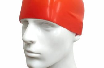 Silicone Swimming Cap, Unisex, Multi-Colour, One Size Fits All (Red)