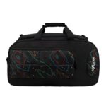 F Gear Enduro Topo Black 32L Travel Duffle Bag with Spacious Main Compartment, Front Pocket & Wet Pocket, Adjustable Shoulder Strap, Lightweight and Durable, Easy Carry Handles for Men & Women
