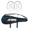 Silver’s Aluminium Defender Badminton Kit (2 Racquets with Full Cover)(Blue/White)