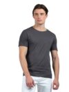 Dollar Pack of 1 Cotton Solid Men Tshirt Dark Grey
