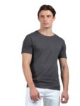 Dollar Pack of 1 Cotton Solid Men Tshirt Dark Grey