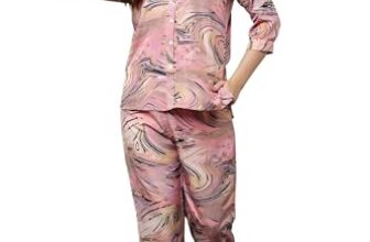 JUSTHER Women’s Co-ord Set | Shirt Top & Bottom Pant | Stylish Matching Set | Comfortable Fit Wear | Trendy Look Styling | Easy Movement | Perfect for Casual (Pink, XXL)