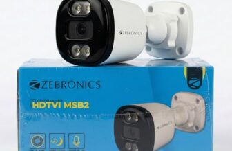 ZEBRONICS 2MP Color View Bullet Camera, Full HD Security Camera with Built-in Mic, 4 Warm Light LED, Night Vision with Color, Mode Switch Button, Flicker Adjust