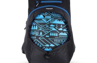 Gear CarryOn 16L Foldable Water Resistant Casual Backpack | Hiking Bag | Daypack | College Bag for Men/Women (Black – Blue)