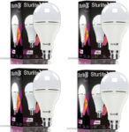 Sturlite Klik (3 in 1) 15W LED Inverter Bulb (Pack of 4) 14 hrs Bulb Emergency Light(White)