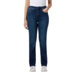 Women Blue High Waist Straight Fit Powerflex Jeans