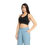 Denolix Women Cotton Made Elastic Waist Double Sided C Type Pocket with Ankle Length- Pack of 40 Sky Blue