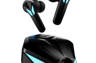 Fire-Boltt Aero Shadow TWS Earbuds Custom EQ, RGB Lights, Wireless Bluetooth 5.4, Music & App Support, 50H Playtime, Fast Charging Case, 50ms Low Latency for Gaming, Touch Controls – Onyx Black