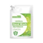Ayurvedic Fresh Lemon Hand Wash Refill With Tulsi & Aloe Vera For Soft & Odour-Free Hands 1000 ml | 99.89% Germ Protection | Shop Herbal | Natural | Soap-free | 100% Vegan