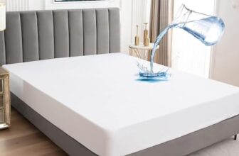BeyBee 100% Waterproof Interlock Mattress Protector | Breathable, Hypoallergenic, Washable & 2X Absorbency | Soft & Slim Easy Elastic Fitted Bed Protector (Size-75 * 72, Ivory)