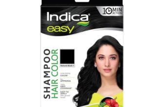 Indica Hair Color Shampoo|Natural Black|Pack of 12|25ml x 12