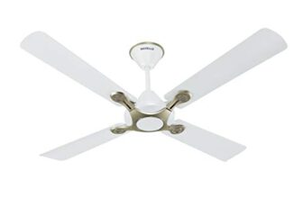 Havells 1200mm Leganza ES 4B Ceiling Fan | Best fan in 4 Blade, Premium Finish Deco. Fan, High Air Delivery | Energy Saving, 100% Pure Copper Motor, 2 Year Warranty | (Pack of 1, Pearl White Silver)