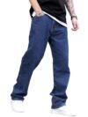 KOTTY Men’s Solid Regular Fit Mid Distressed Fashionable Trendy Denim Jeans(Blue,32)