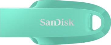 SanDisk Ultra Curve 64 GB Pen Drive Compatible with Desktop Computer, Laptop, Television USB 3.2 Plastic Case(Green)