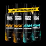 BOMBAY SHAVING COMPANY Fresh Aqua & Intense Musk 120mlx4 Combo Deodorant Luxury Long Lasting Fragrance Deodorant Spray  –  For Men & Women(480 ml, Pack of 4)