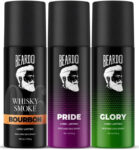 BEARDO Whisky Smoke Bourbon, Pride & Glory Body Spray | Long Lasting Deo Deodorant Deodorant Spray  –  For Men(450 ml, Pack of 3)