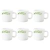 Larah by BOROSIL Botanica Opalware Mug Set (White) – 6-Pieces