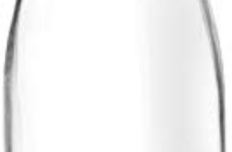 Amazon Brand – Solimo Silica Glass Bottle with Flip Cap, 1 Litre (Transparent)