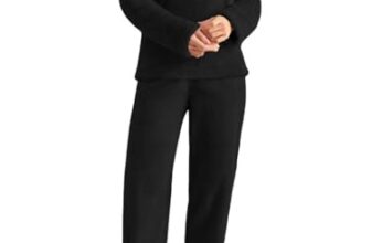 KOTTY Women’s Stylish Black Winter Set for Travel & Airport Look (Black,S)-KTTWINTERSET188S