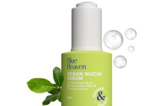 Blue Heaven Vegan Mucin Face Serum Infused with 3% Pant Based Mucin | Moisturizes & Improves Skin Texture | Korean Glass Like Skin Glow Face Serum for Women 20ml