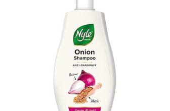 Nyle Naturals Onion Anti-Dandruff Shampoo, With Onion and Fenugreek, Gentle & Soft Shampoo, pH Balanced and Paraben Free, For Men and Women, 800ml
