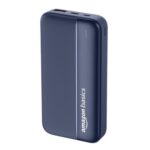 Amazon Basics 20000 mAh Power Bank | 22.5W Fast Charging | Dual Output & Input | Charge 3 Devices Simultaneously | for Smartphones, TWS Earbuds, Speakers, Tablets (Dark Blue)