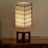 ExclusiveLane ‘Paisley-Carved’ Mango Wooden Table Lamp for Bedroom Living Room Home Decoration & Bedside Lamp Bed Lamps for Side Table Side Lamp for Bed Room (39.5 Cm, Without Bulb, Handcrafted)