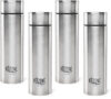 cello Ozone ISI Certified Single Wall Leakproof & Rustproof 1000 ml Stainless Steel Bottle(Pack of 4, Silver)
