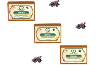 S2M Herbal Shikakai Soap (3 x 125 g) | Ayurvedic Herbal Soap Bar for Face & Body | Gentle Natural Cleansing | Made in India