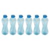 PEARLPET Twist BPA-Free Plastic Water Bottle Set |Lightweight, Leak-Proof & Freezer Safe – Pack of 6 (1000ml Each), Blue