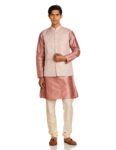 Amazon Brand – Symbol Men’s Kurta Bundi Churidar Set_SY-A23-MNA-BFKC-116_Pink_4XL