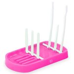 Bembika Baby Drying Rack Folding, Baby Drying Rack, Baby Drying Rack for Bottles, Baby Drying Stand for Babies, Baby Bottle Drying Rack Storage (Pink Color)