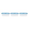 SimpArte 360° AirTight Kitchen Storage Container Set for Rice|Dal|Atta|Flour|Cereals|Pulses|Snacks, Stackable|BPA Free|Modular Design|Set of 3 (525 ml), Sky Blue