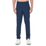 Vector X OML-305 Men’s Dry-Touch Sports 100% Polyester Trackpant with Zipper Pockets Trouser – Ultra-Lightweight, Moisture Wicking, Training & Running Pant + Contrast Piping Design (Airforce, XL)