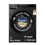 Haier 7 Kg AI One Touch, AI Smart Wash (AI-DBT), PuriSteam, 525mm Super Drum, In-Built Heater,WI-FI, Fully Automatic Front Load Washing Machine, (EFL70-IM12F3BKU1 | Black)