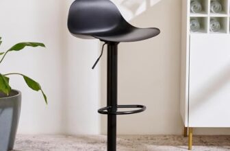 Home Centre | Vento Bar Chair | Metal Bar Stool | Black | 1 Year Warranty