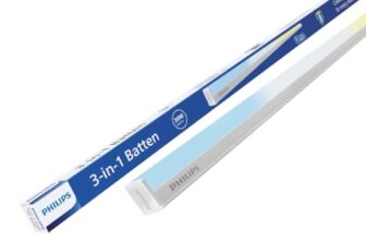 Philips 30W 3-in-1 Colour Changing LED Batten 3.6 Ft | CCT Mood Lighting (Cool White/Neutral White/Warm White) | Bright & Energy Efficient Tube Light for Bedroom, Hall & Office | Pack of 1