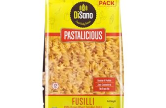 DiSano Fusilli Pasta 1kg, Healthy Pasta, Made with 100% Durum Wheat Semolina, 100% Suji, No Maida, Source of Protein & Fibre, Non-Sticky