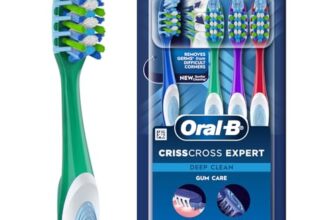 Oral-B Criss Cross Gum Care Soft Toothbrush For Adults, Soft Bristles, Healthier Gums, Multicolour Tooth Brush Set, Oral B Dentist Recommended Brand (Family Pack of 4)