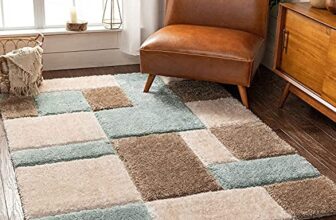 Shaggy Rug for Bedroom Living Room 3X5 FEET Fluffy Plush Area Carpet with Non Slip Backing, Modern Cozy Floor Rug for Home Decor and Comfort (Beige-Pista)