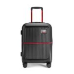 Urban Jungle Polycarbonate 360 Degree by Safari, Premium Cabin Trolley Bag, Small (55 Cm) Suitcase with USB Charging Socket, 8 Silent Wheel, Hardside Travelling Luggage for Both Unisex (Black)