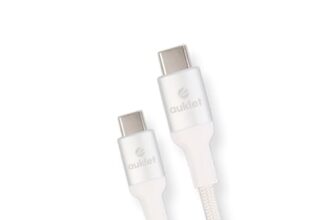 Auklet Type C to Type C Nylon braided Aluminium jacket,E-Mark Chip,1.2 meter,Superfast Charging 100 Watt,Data Sync Compatibility for Type C Laptops, iPhone 15,Samsung,Oneplus and others