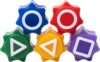 Storio Toys Gonggi Game Set, Stones Plastic Playing Pieces with Storage Case, Squad Traditional Korean Game 1 Set (5 Pieces with Box), 6 Years and Up, Multicolour